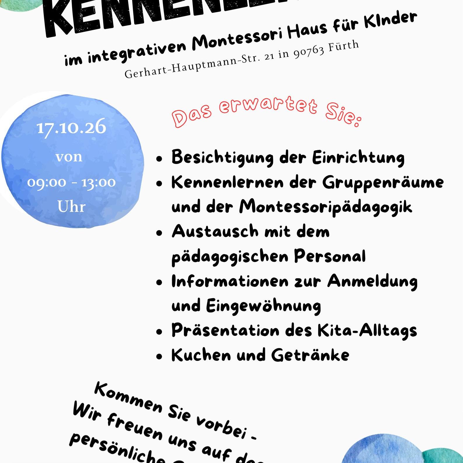Tag der offenen Tür Okober 26 Plakat für Insta